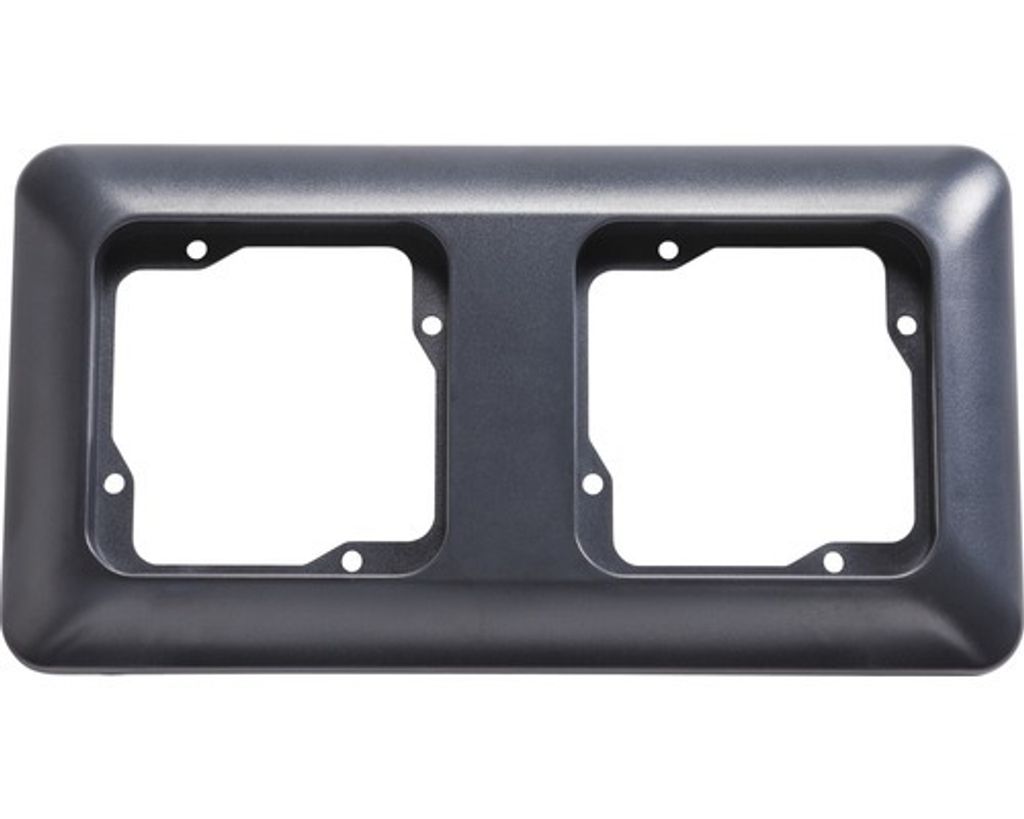 ROTH LANGE 57456 Abdeckrahmen 2-fach Basic schwarzgrau Produktbild 
