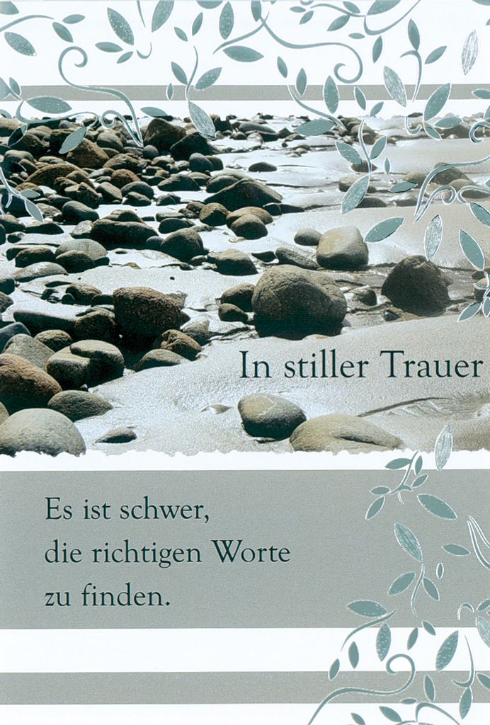 Trauer – Beileid - Kondolenzkarte im Format 11,5 x 17 cm mit