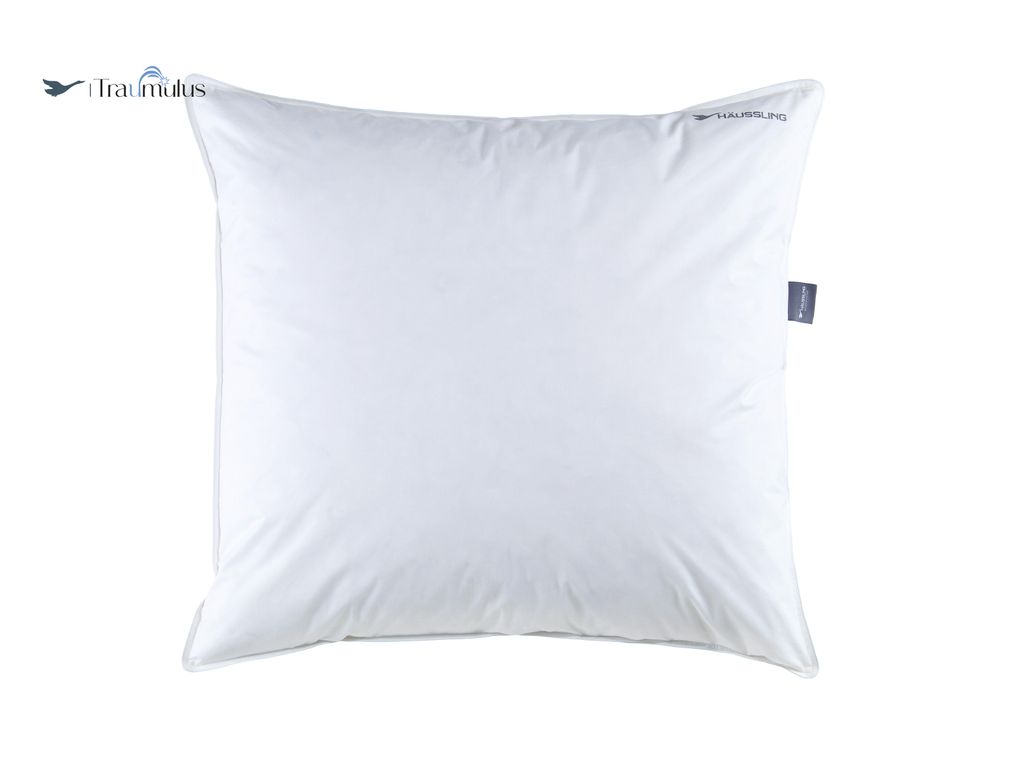 Häussling Traumulus Kopfkissen 80x80 cm | Federn- und Daunenkissen, Kissen, Deutsche Manufaktur, auch für Allergiker geeignet, Bezug 100% Baumwolle