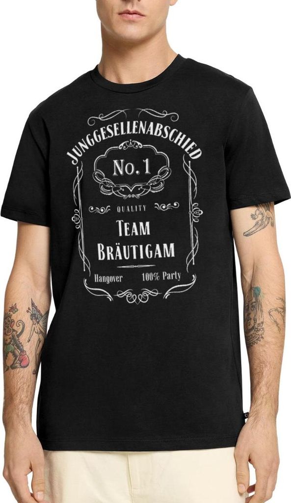 Spreadshirt JGA Team Bräutigam Junggesellenabschied No.1. Outfit Männer Premium T-Shirt, 4XL, Schwarz