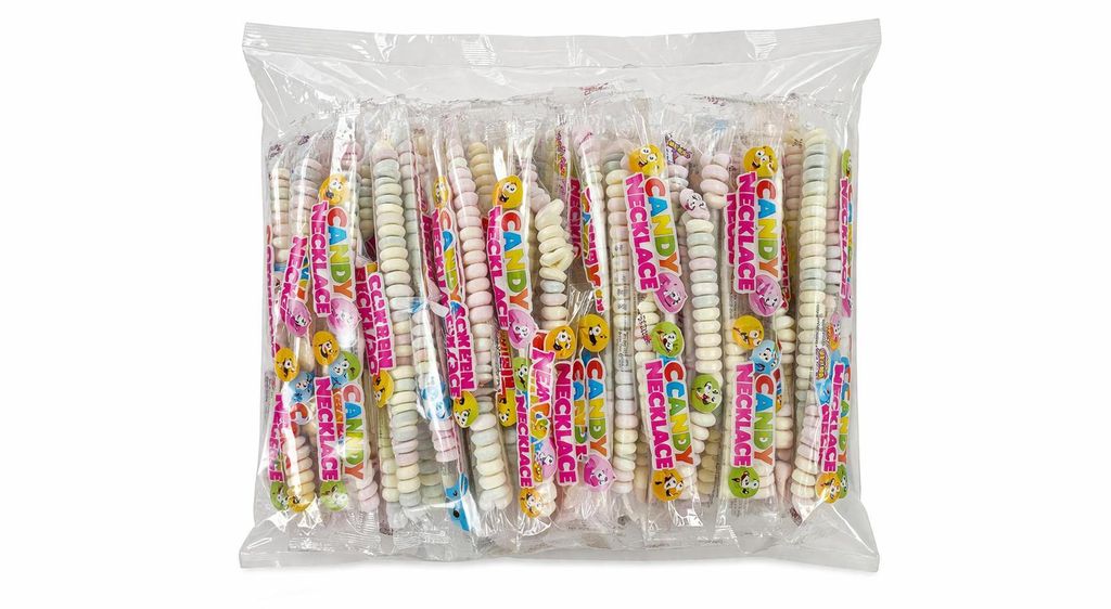 40x Traubenzucker Ketten Candy Necklaces Süßigkeiten Ketten 680g Wurfmaterial Party Kinder Geburtstag