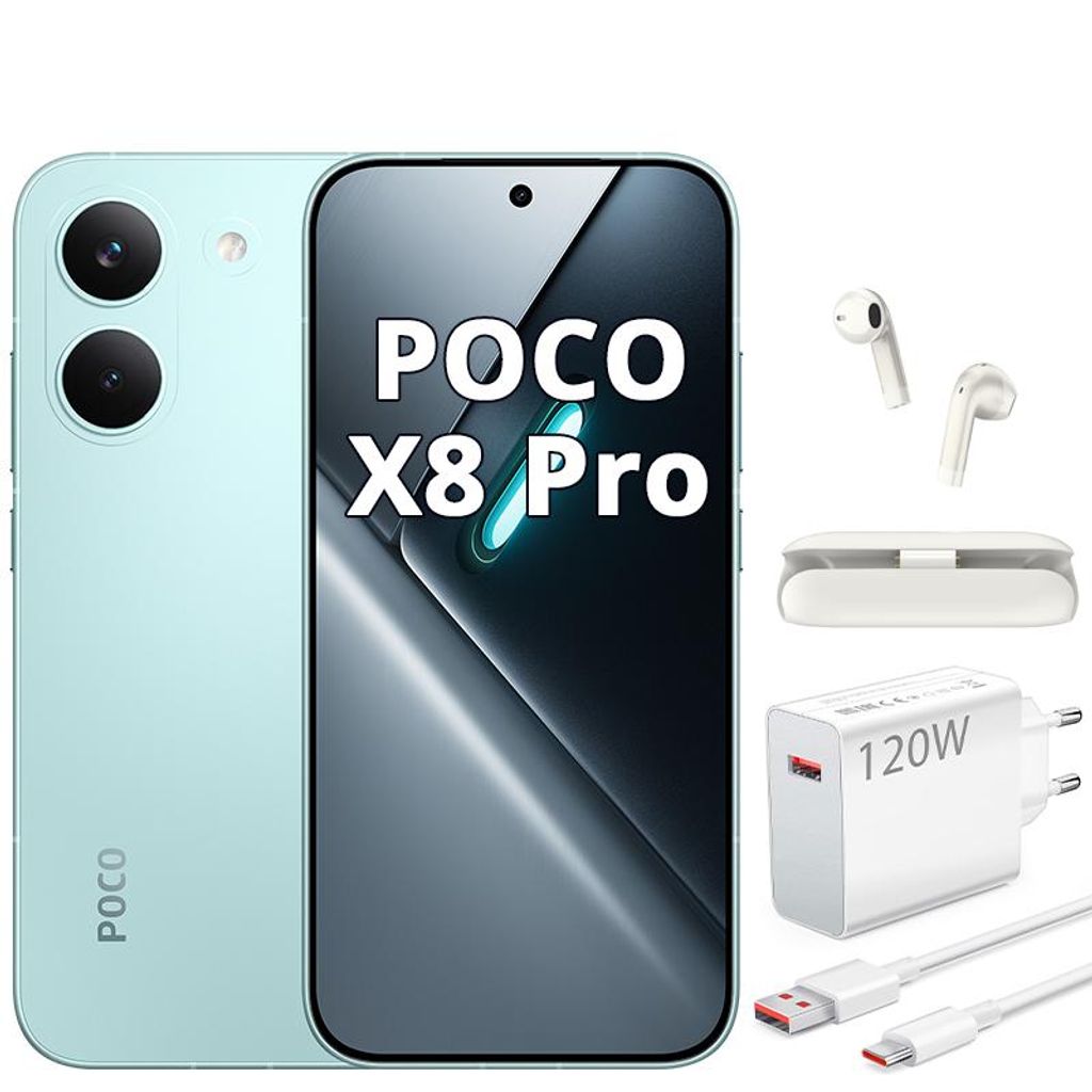 XIAOMI POCO X8 Pro 5G 12GB 512GB Smartphone Grün 6500mAh Produktbild 