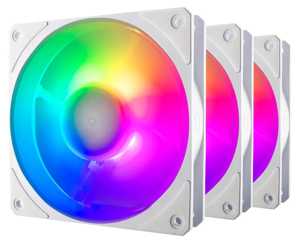Mobius 120P ARGB White Cooler Master Pack 3 Ventilateurs Haute Pression