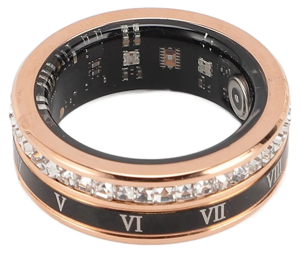 Bague connectée avec boîtier de charge et podomètre étanche IP68