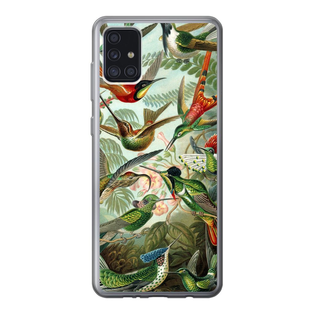 MuchoWow Handyhülle Schutzhülle Hülle für Samsung Galaxy A52 5G Trochilidae - Alte Meister - Kunst Silikon Softcase Handy Hülle - Umschlag