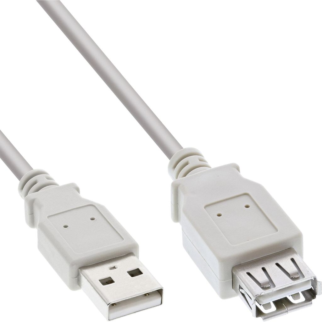 Prolunga InLine® USB 2.0, maschio/femmina, tipo A, beige, Immagine del prodotto 