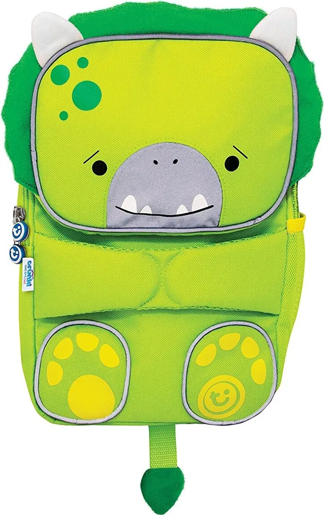 Petit sac à dos trunki dino vert : confortable et étanche pour maternelle