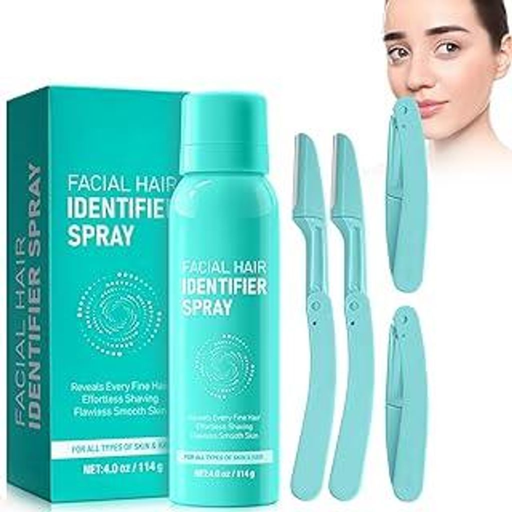 Eazerom 15 Haarerkennungsspray für die Gesichtsrasur,114ml Hair Identifier Spray For Face Shaving,Gesichtshaar-Identifikationsspray Für Dermaplan...