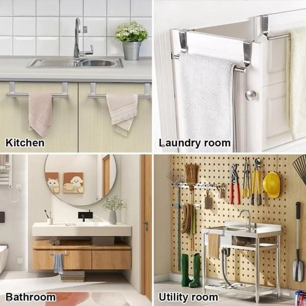 Porte-serviette sans Perçage : Finis les Trous dans le Carrelage Inox