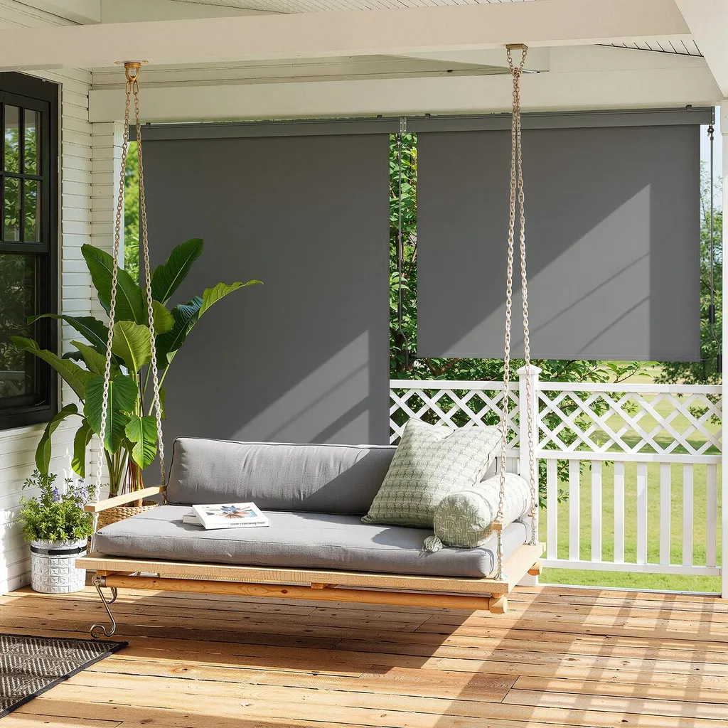 Tenda da sole verticale Izrielar 250x180 cm antracite per esterni e interni Tenda da sole impermeabile con manovella per balconi, terrazze e giardini Tenda da sole per balconi Protezione solare Tenda da sole Protezione dalla vista - 12