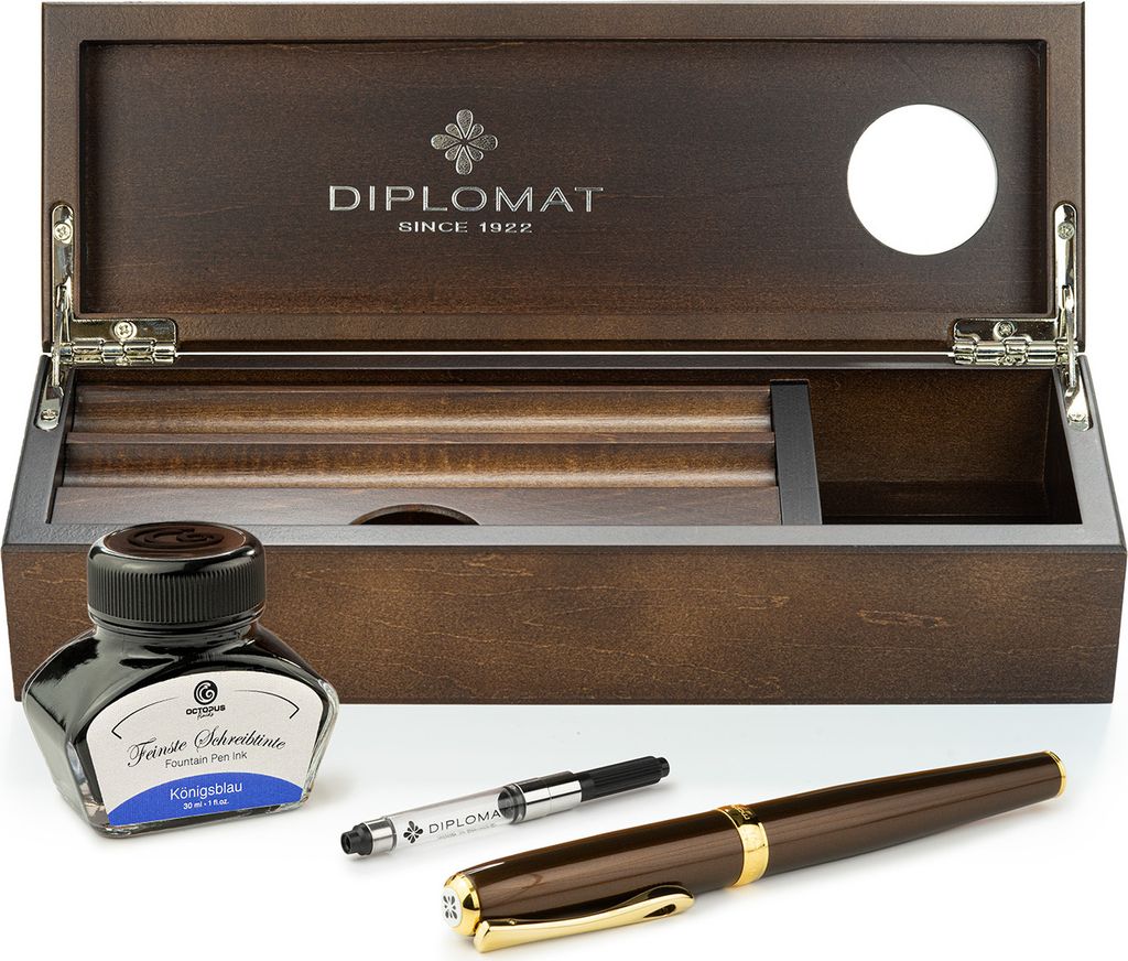 Füllhalter-Set Diplomat Excellence A2 Marrakesh vergoldet Produktbild 