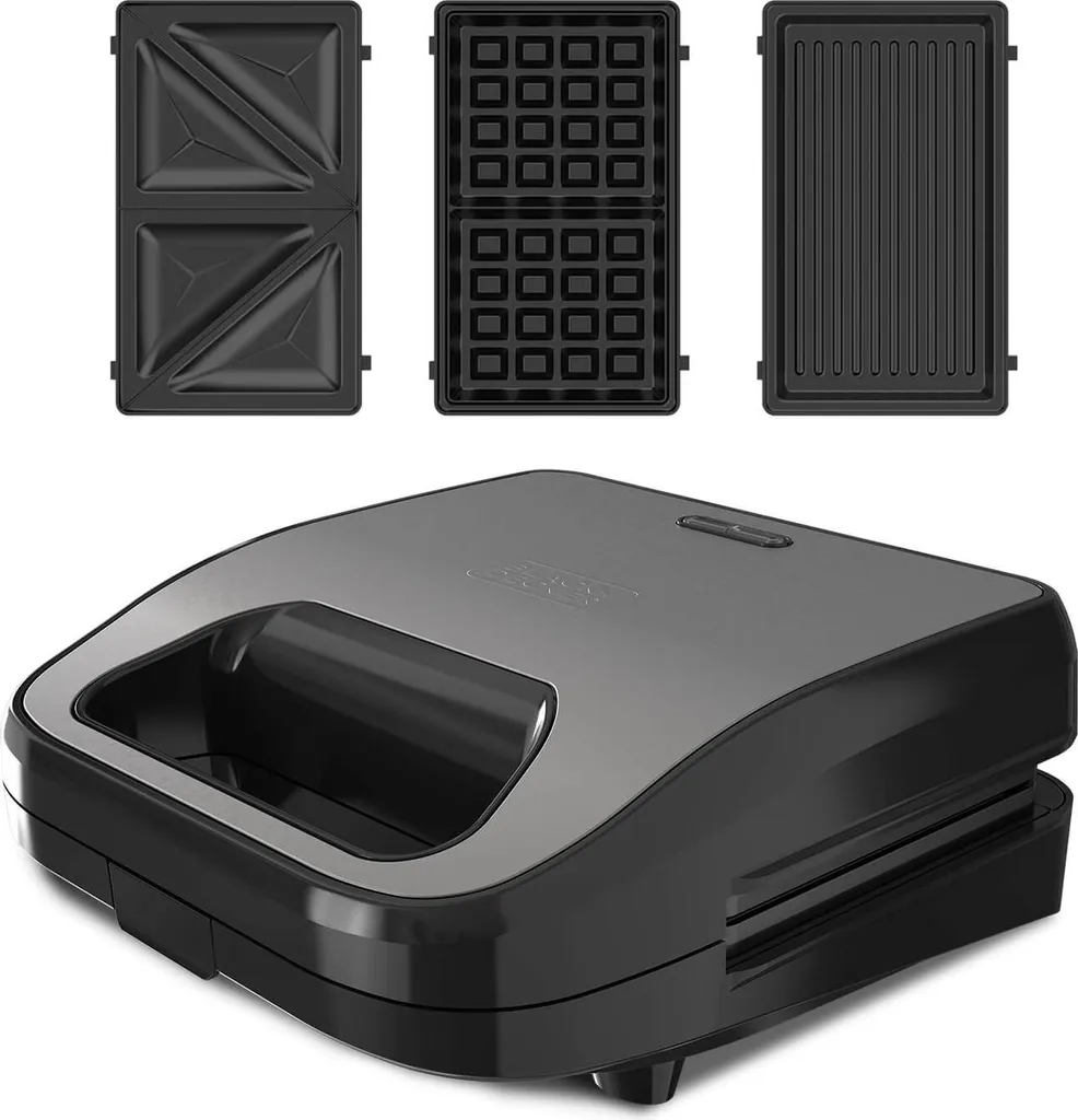 Appareil à Croque-Monsieur Multifonction avec Plaques Amovibles Grill
