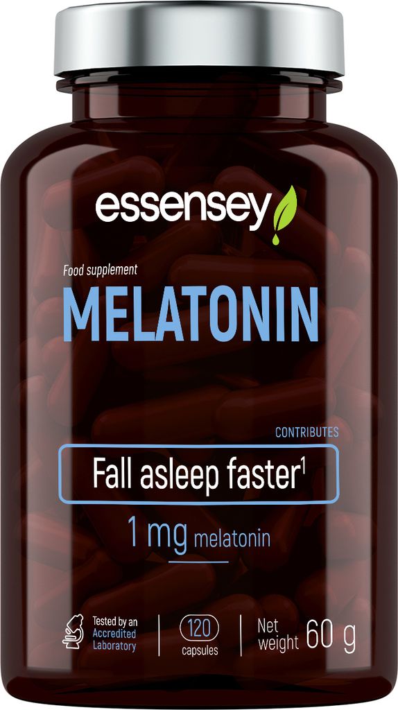 ESSENSEY - Melatonin 1mg I Effektives Einschlafen I 120 Kapseln I Hochdosiert I Vegetarier & ohne Zustze I 120 Tagesdosen I Leicht zu schlucken I L...