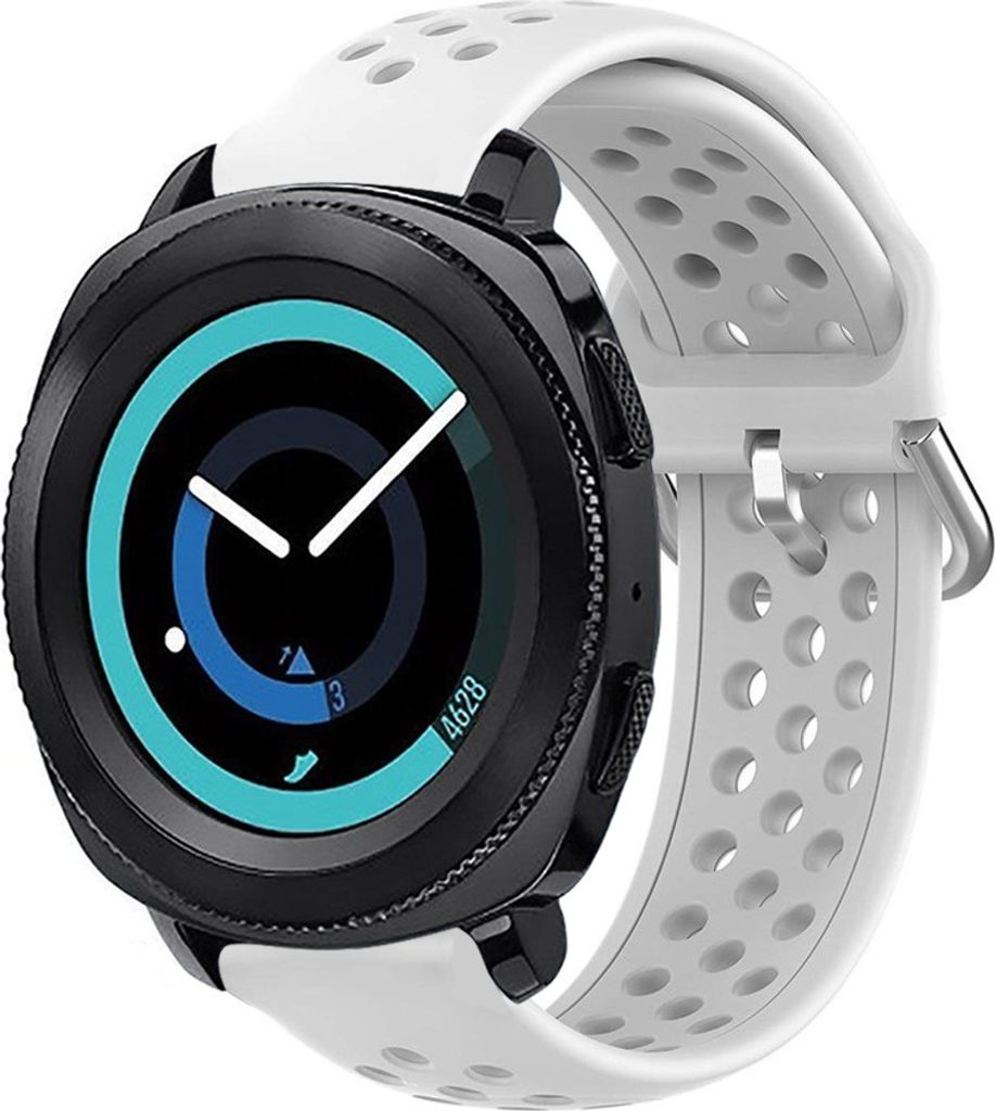 Strap-it Samsung Gear Sport Silikonband mit Löchern (Weiß)