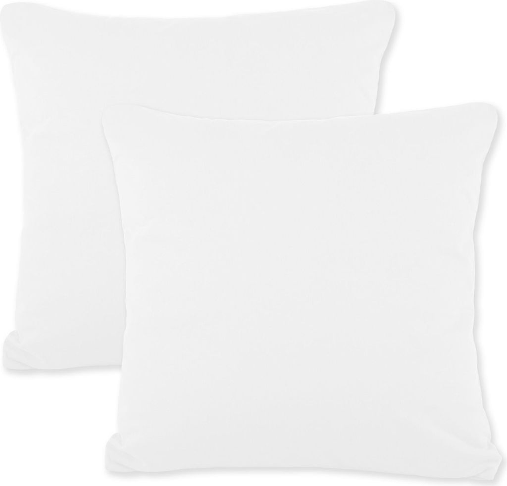 Doppelpack BeBasic Bezug 50x50 weiß Mikrofaser Jersey Reißverschluss