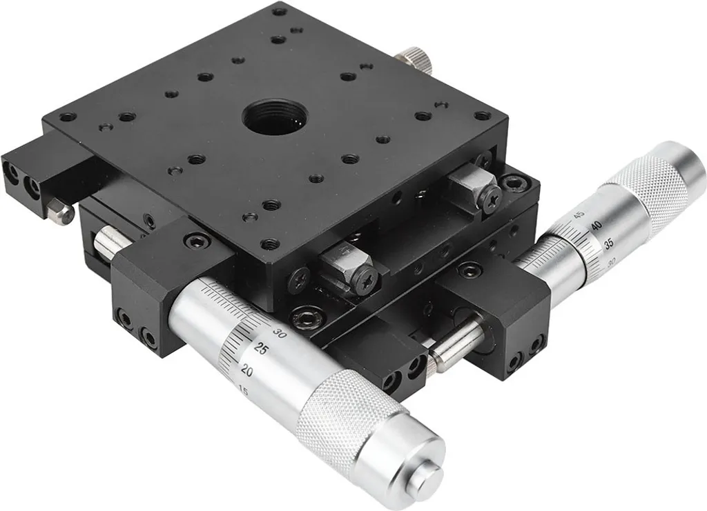 Support de positionnement XY manuel 80x80mm pour optique et microscopie de précision