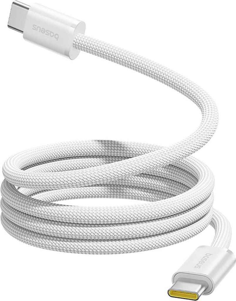 Baseus USB-C Magnetkabel 100W, 1m, Weiß Nylon