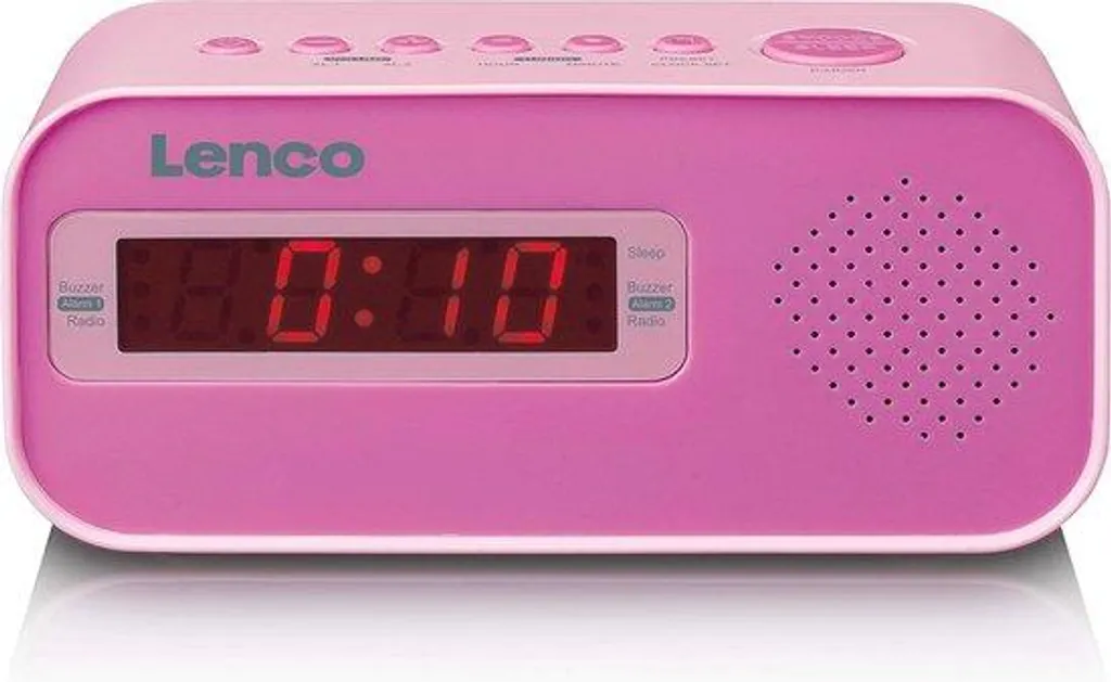 Réveil enfant avec radio FM rose et fonction snooze lumineuse - Modèle K2