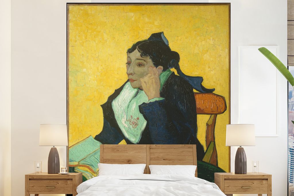 MuchoWow Fototapete für Wohnzimmer oder Schlafzimmer Wandtapete Vinyl Motivtapete L'Arlésienne - Vincent van Gogh - 180x220 cm - Tapezierpapier