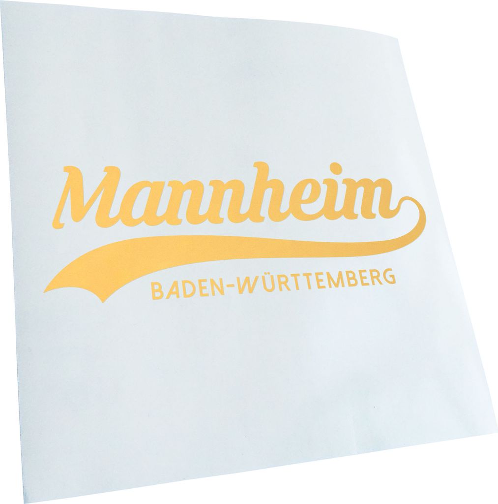 Kiwistar - Autoaufkleber - Mannheim Baden-Württemberg - Creme - 40x13cm - Aufkleber für Auto, Laptop, Fahrrad, LKW, Motorrad mehrfarbig JDM Decal...