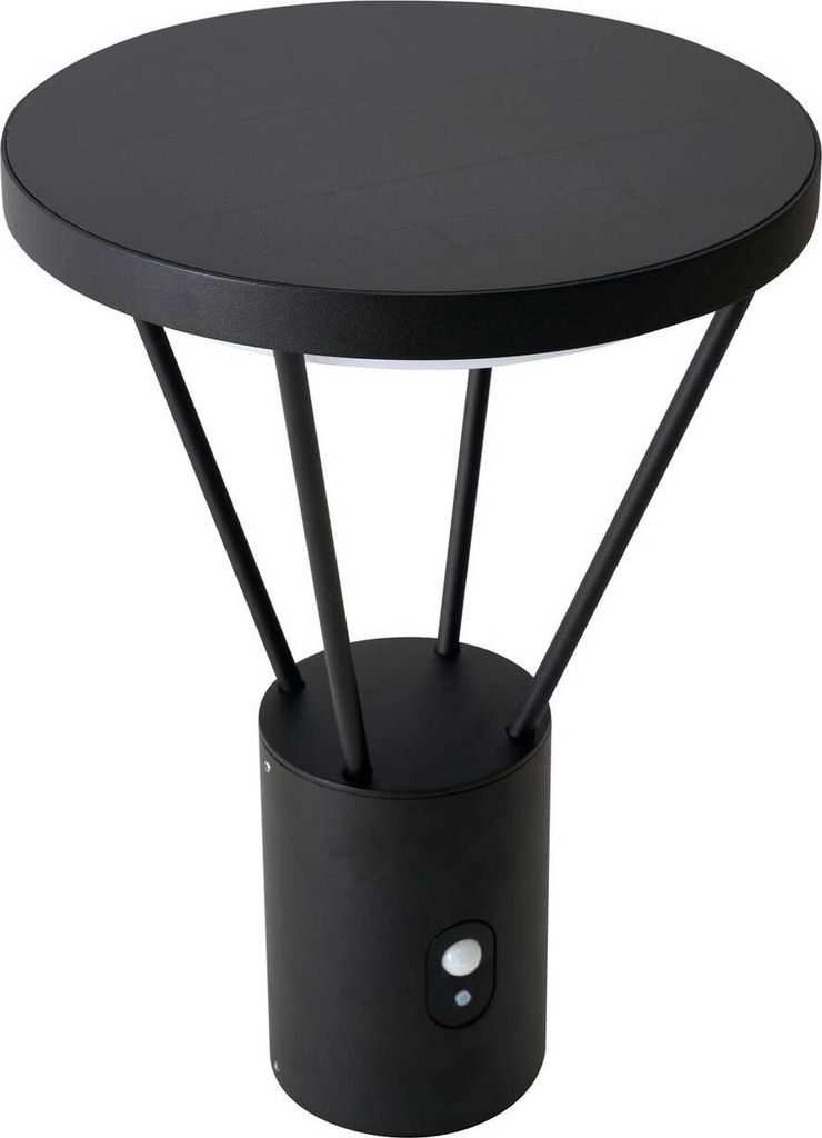 Lucande LED-Solar-Sockellampe Elario, 44 cm, schwarz, Sensor