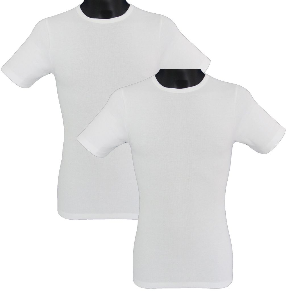 HERMKO 63840 2er Pack Herren Funktionsunterwäsche Shirt mit 1/4 Arm, Rundhals (Weitere Farben), Größe:D 12 = EU 6XL, Farbe:weiß
