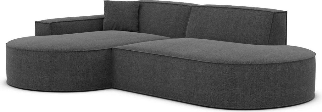 Strukturstoff L-Form Lounge Studio Sofa Brevia Anthrazit Links