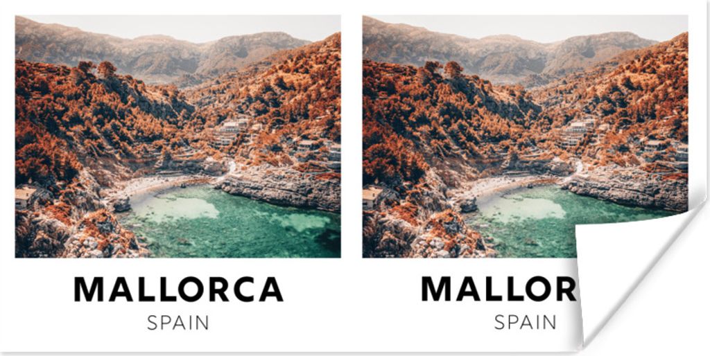 MuchoWow Poster Mallorca - Spanien - Berge 80x40 cm - Wanddeko