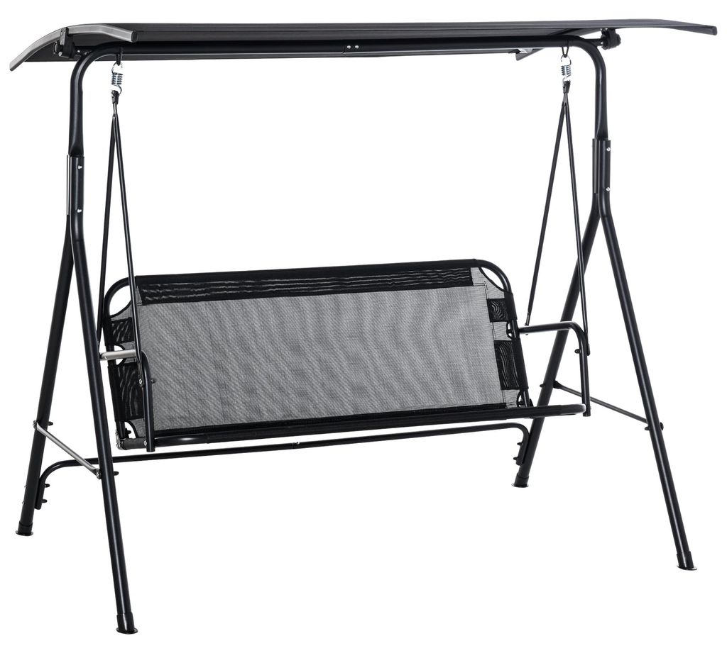 Outsunny 2-Sitzer Hollywoodschaukel mit Sonnendach Patio Produktbild 