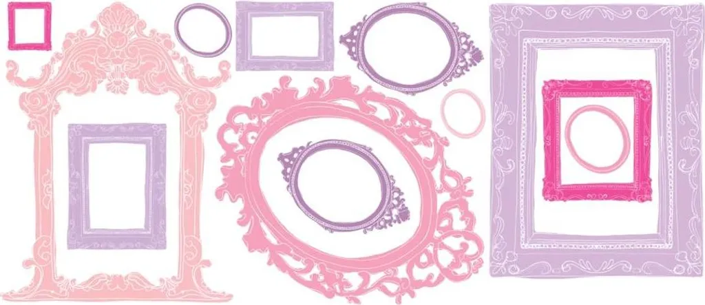 Cadre Photo Adhésif Repositionnable Rose Violet - Stickers RoomMates