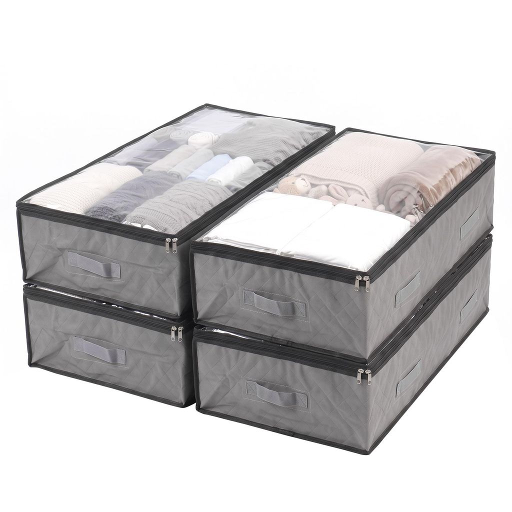 Opbergkoffer voor onder het bed, set van 4. Opvouwbare Productafbeelding 
