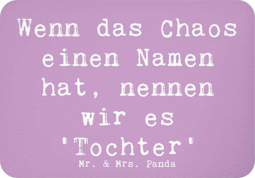 Mr. & Mrs. Panda magnet Spruch Chaos Tochter - Lavendeltraum - Geschenk, Liebe, Familie, whiteboardmagnet, Notizhalter, zettelhalter, Bindung, Freu...