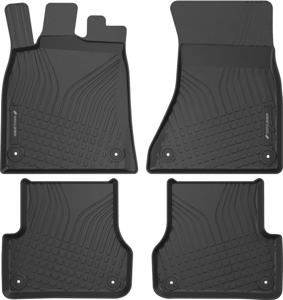 WALSER Premium Fussmatten Auto für Audi A6 C7/Allroad C7/Avant C7 2011-2018, 100% passgenaue Gummimatten Auto - EU, robuste Fußmatten Auto, Auto ...