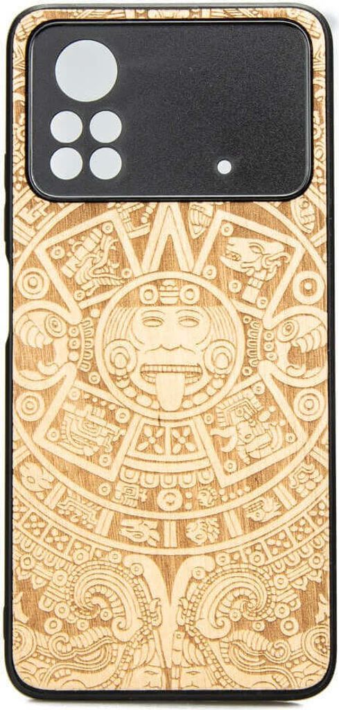 Holzhülle Bewood für Xiaomi POCO X4 Pro 5G Aniegre Aztekischer Kalender