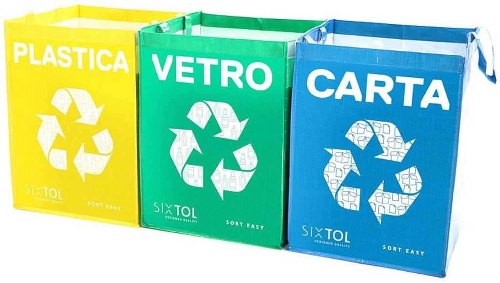Taschen für die Mülltrennung SORT EASY 3 BASIC IT, 30x30x40 Produktbild 