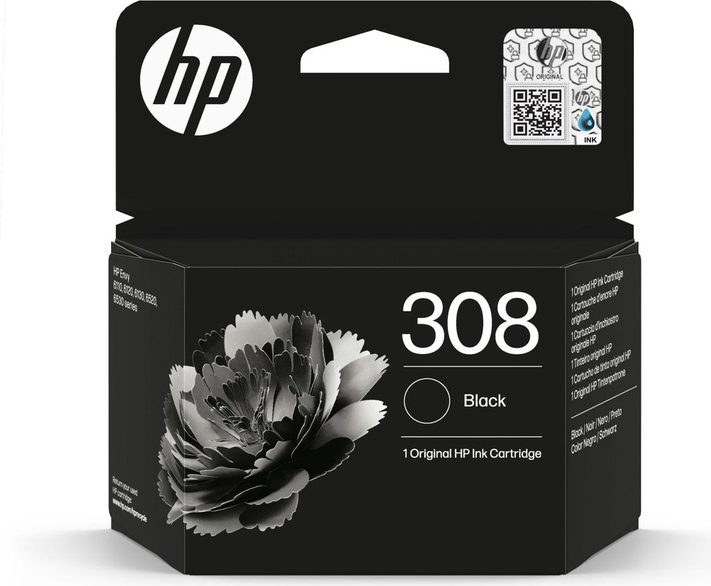 HP 308 Schwarz Original Druckerpatrone, Standardertrag, Produktbild 