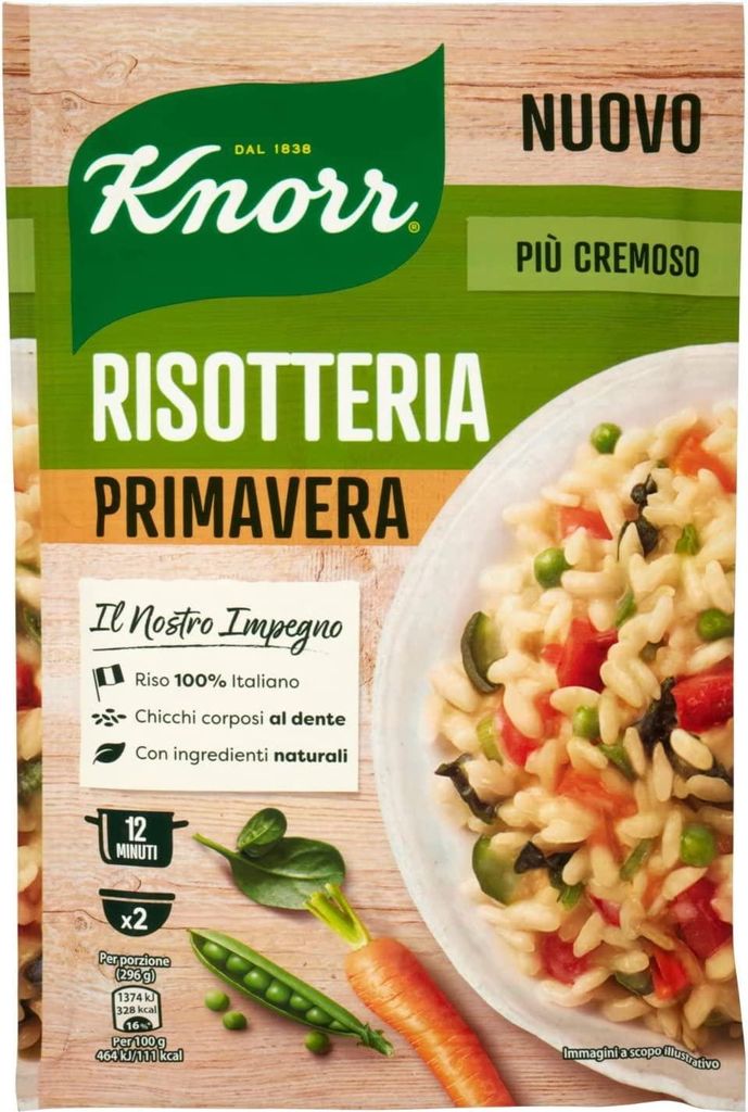 6x Knorr Risotto primavera Reis Frühling 175g 100% italienisch Fertiggerichte