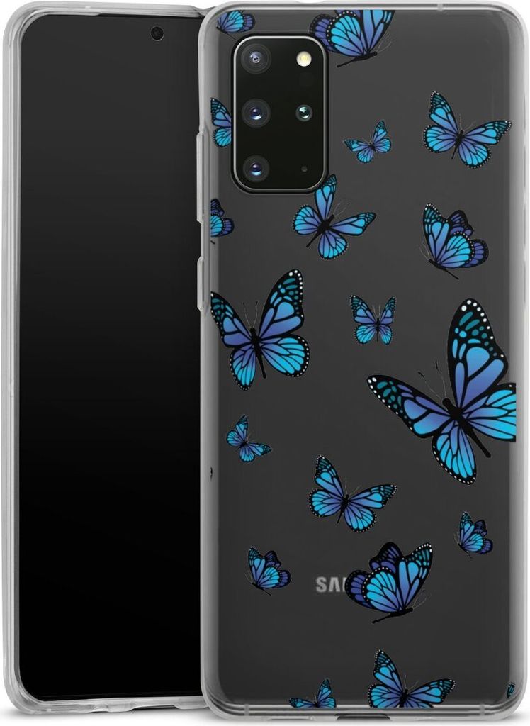 DeinDesign Handyhülle für Samsung Galaxy S20 Plus Silikon Hülle Case Smartphone Schutzhülle Muster Schmetterling transparent