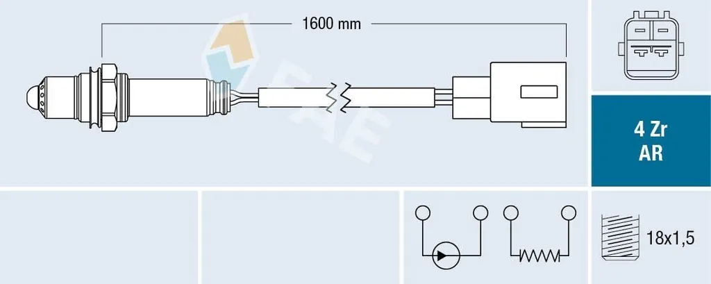 Sonde lambda FAE 75651 pour corriger voyant moteur OPEL Astra H