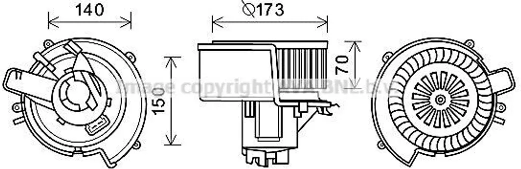 Moteur de ventilateur pour Opel Astra G H - Idéal contre surchauffe