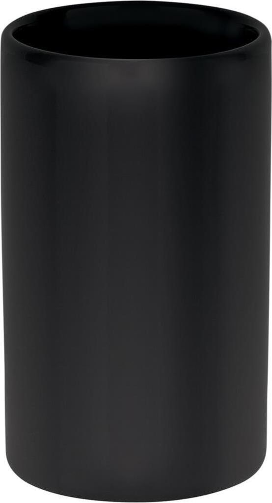 Spirella Zahnputzbecher Zahnbürstenhalter Keramik "Tube" 7x11,5 cm Schwarz Matt