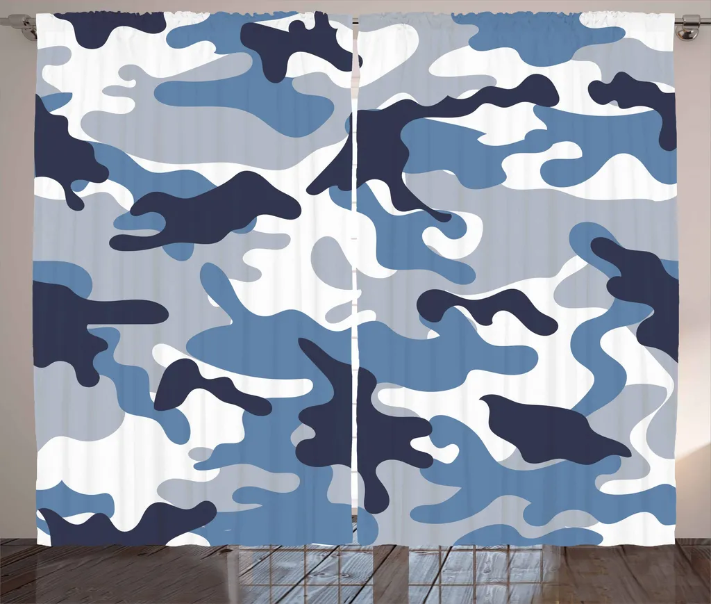 Tenda Mimetica Blu ABAKUHAUS 280x175 cm Lavabile per Ragazzi