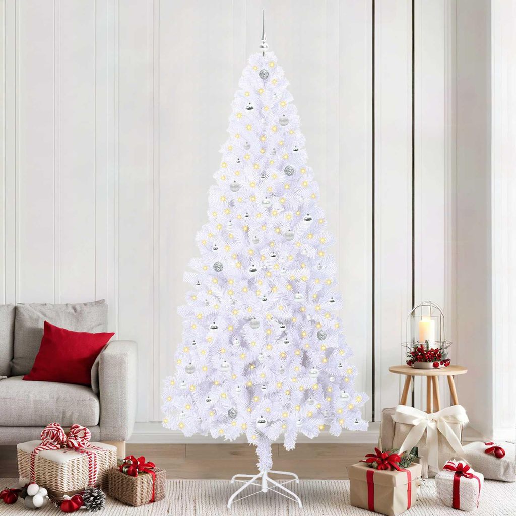 Best Möbel Künstlicher Weihnachtsbaum Weiß 240 cm PVC und Stahl - Künstliche Weihnachtsbäume CC739783