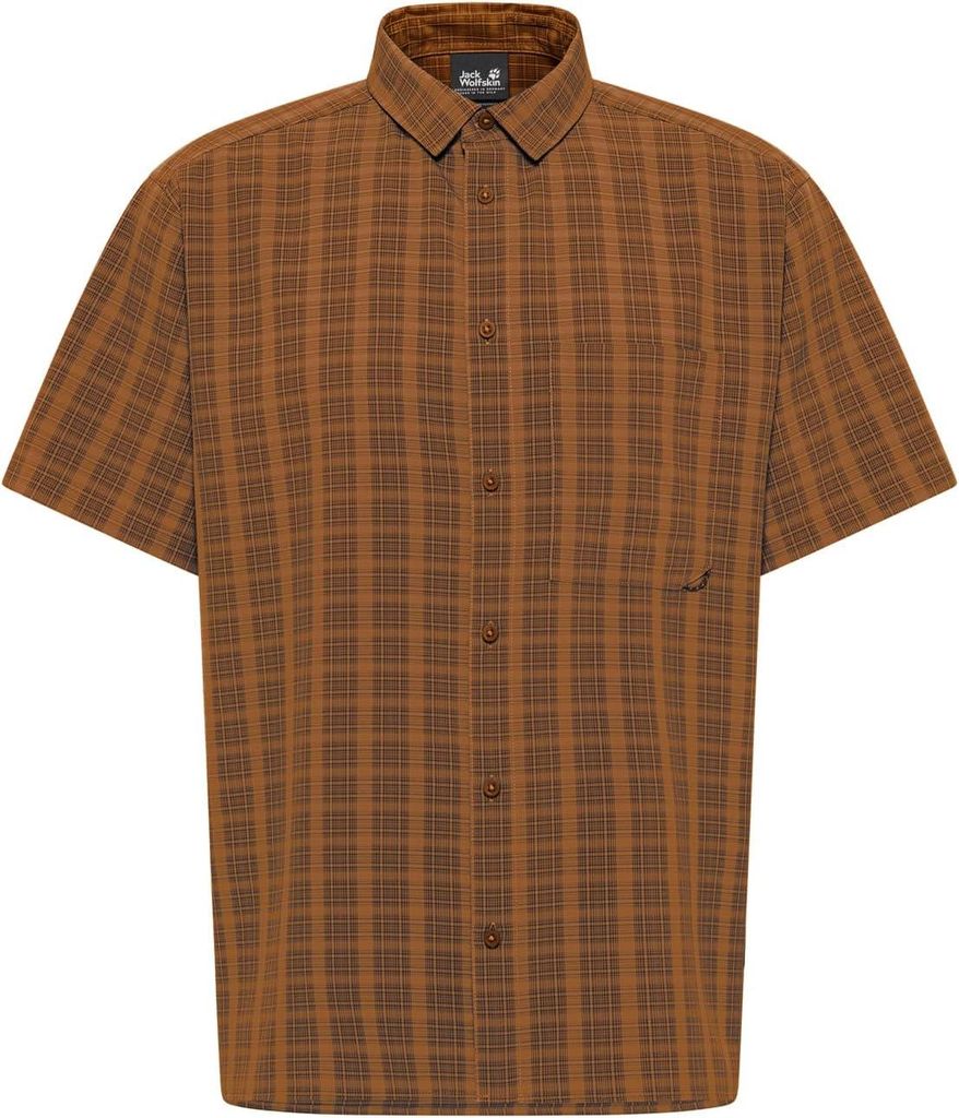 Jack Wolfskin Herren Meseta Kurzarmhemd CHECK autumn leaves Produktbild 