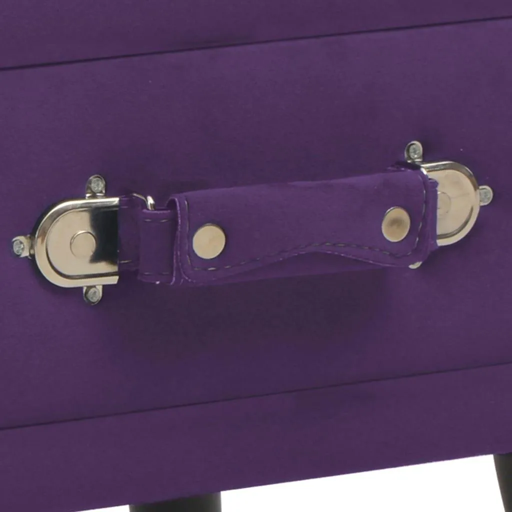 Table de nuit 40x35x40 cm violette pour optimiser votre chambre - 6