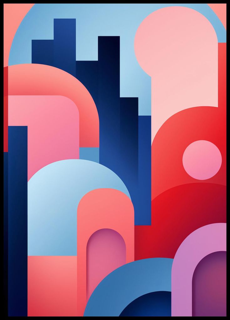Plakat 67,5x95cm Farbenstadt