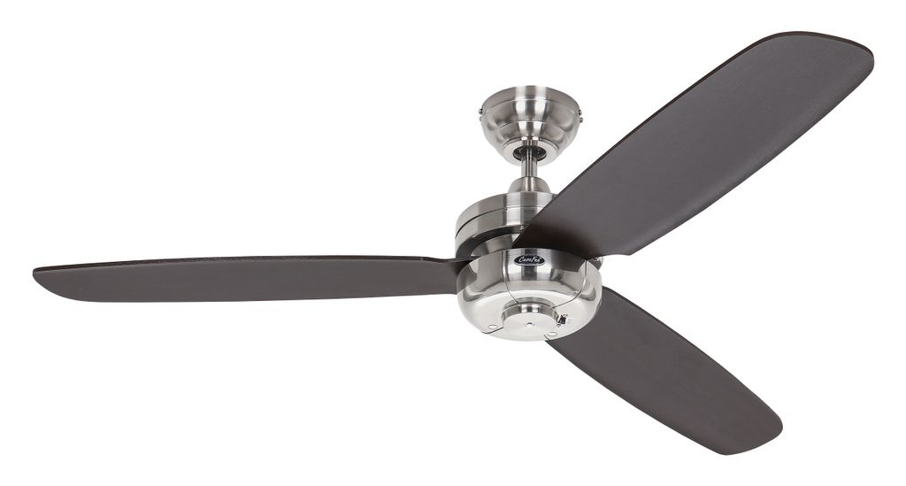 Deckenventilator mit Fernbedienung Night Flight 132 cm Chrom gebürstet / Wenge