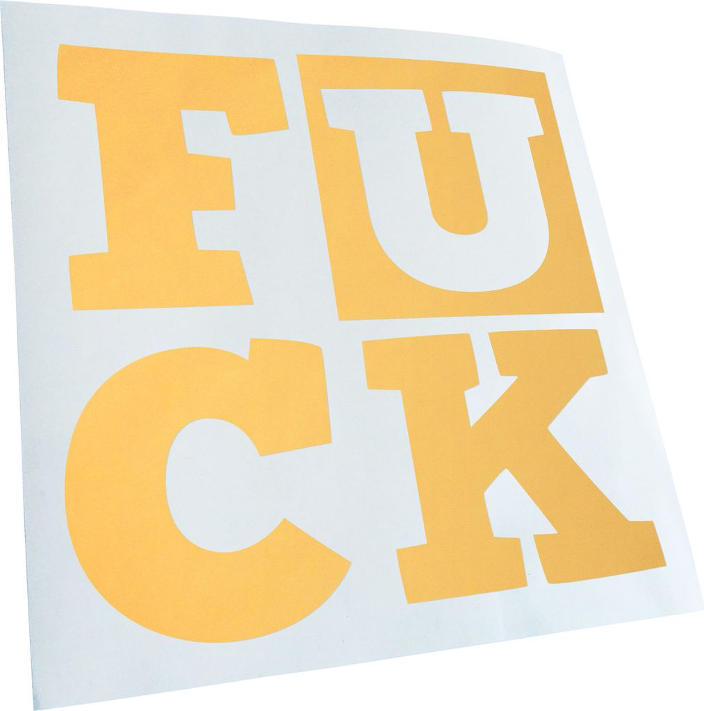 Kiwistar - Autoaufkleber - f... Schriftzug - Creme - 30x15cm - Aufkleber für Auto, Laptop, Fahrrad, LKW, Motorrad mehrfarbig JDM Decal Racing