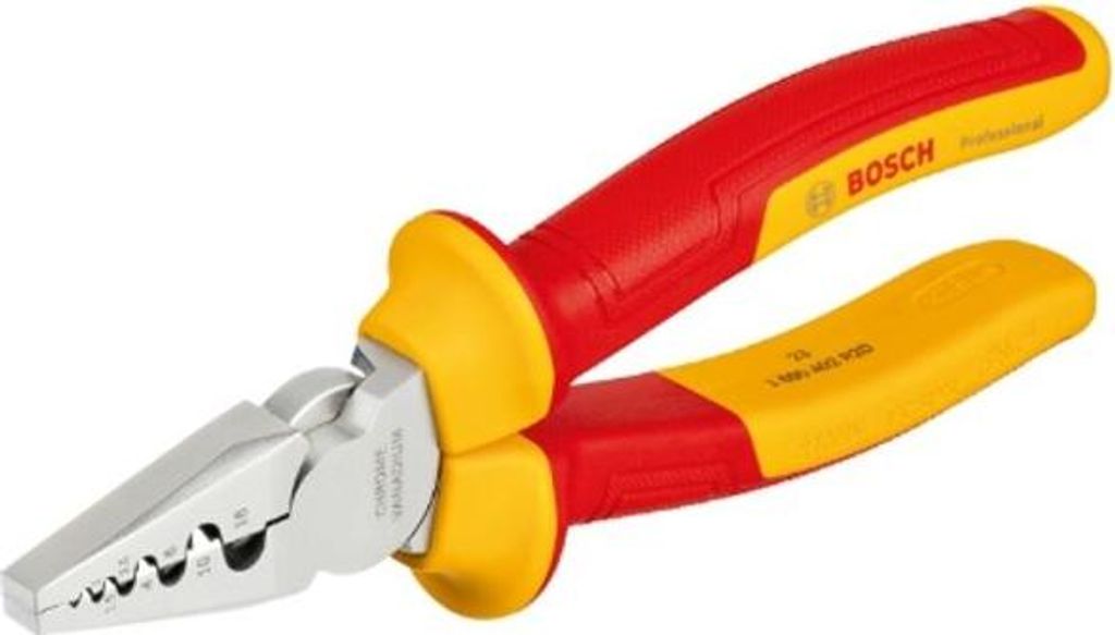 Crimpzange Bosch, 180 mm, VDE, 0,25 bis 16 mm², bis 1000 V