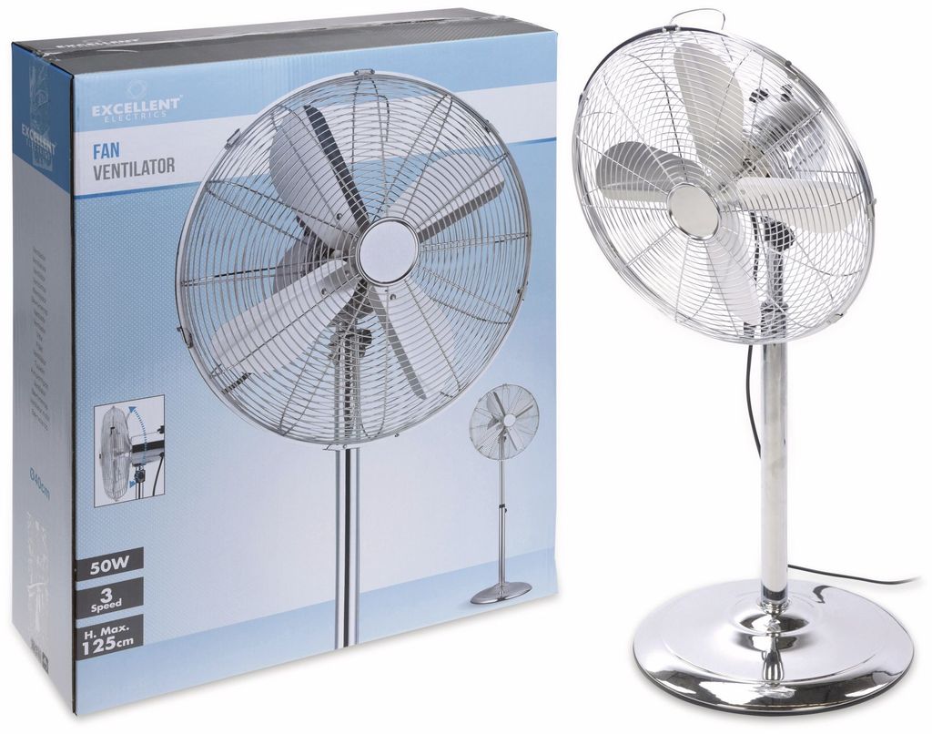 Ventilateur sur pied, Ø 40 cm, argenté Image du produit 